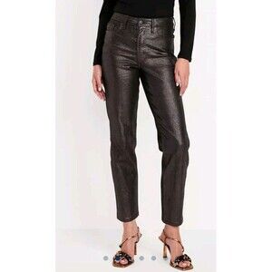 NWT Women's Old Navy High Waist Shine O.G Shimmer Straight Ankle Jeans Size 8